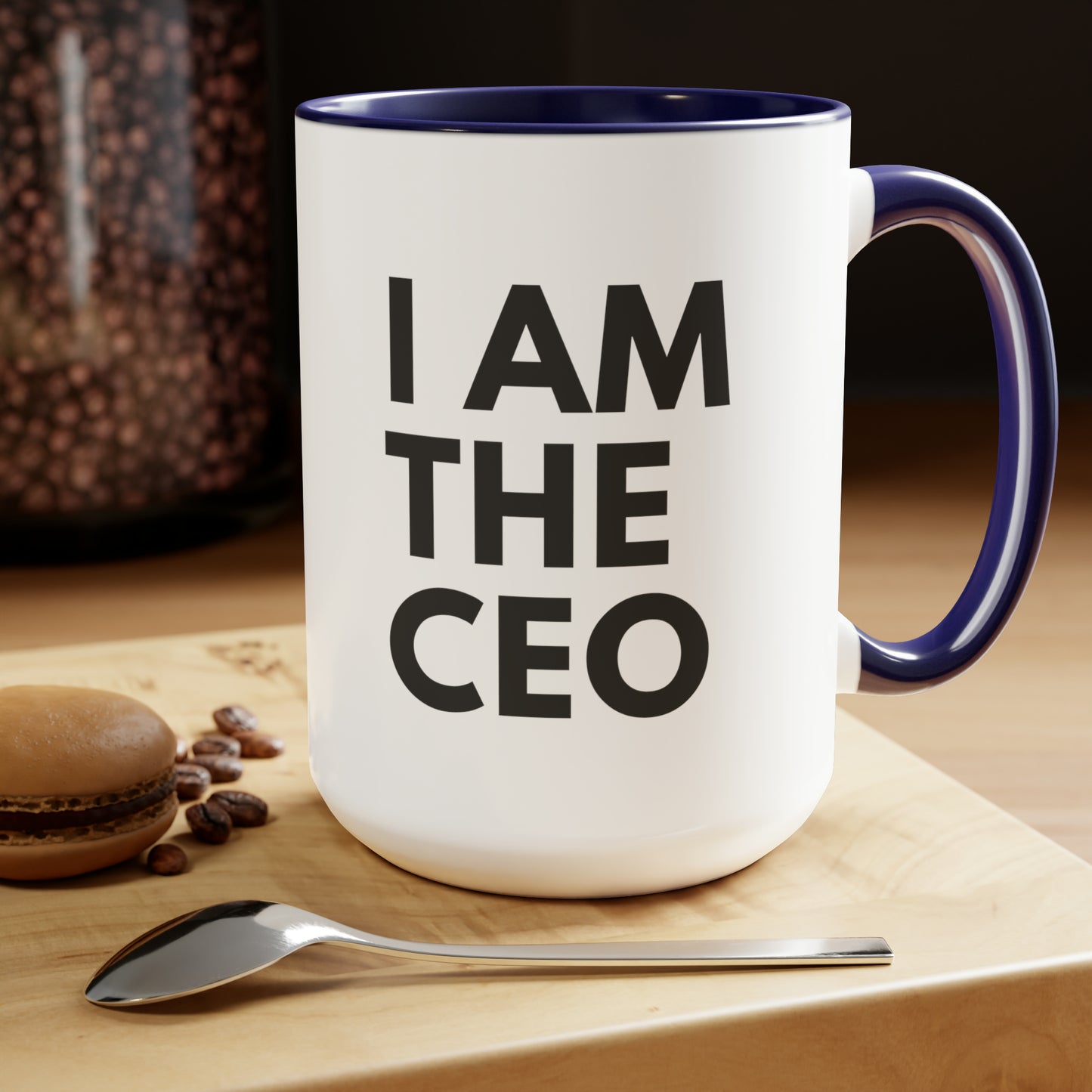 I AM THE CEO Mug | Ceo Mug | Mugs for the Boss | Gifts for Ceo | Business Owner Gifts | Mugs Business Owner | Two-Tone Coffee Mugs, 15oz