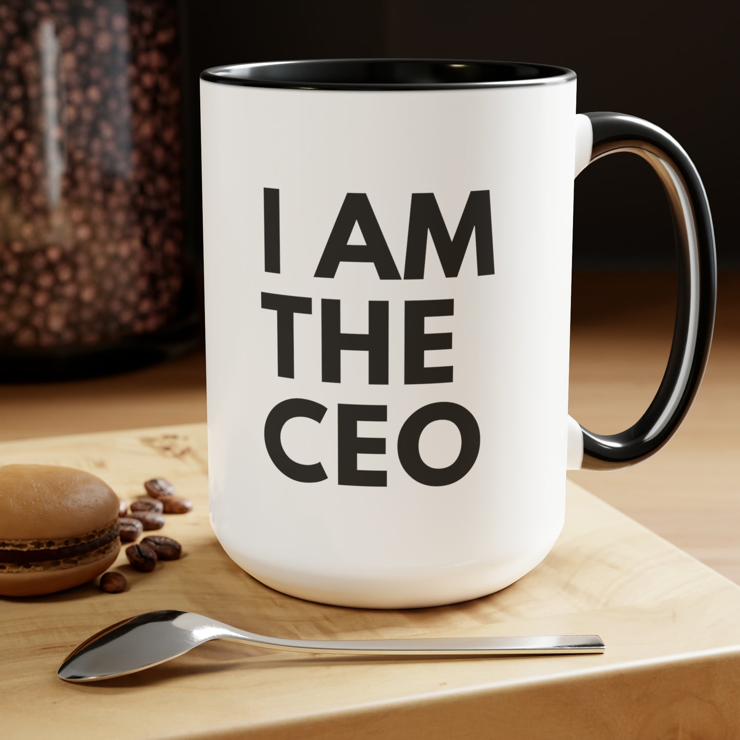 I AM THE CEO Mug | Ceo Mug | Mugs for the Boss | Gifts for Ceo | Business Owner Gifts | Mugs Business Owner | Two-Tone Coffee Mugs, 15oz