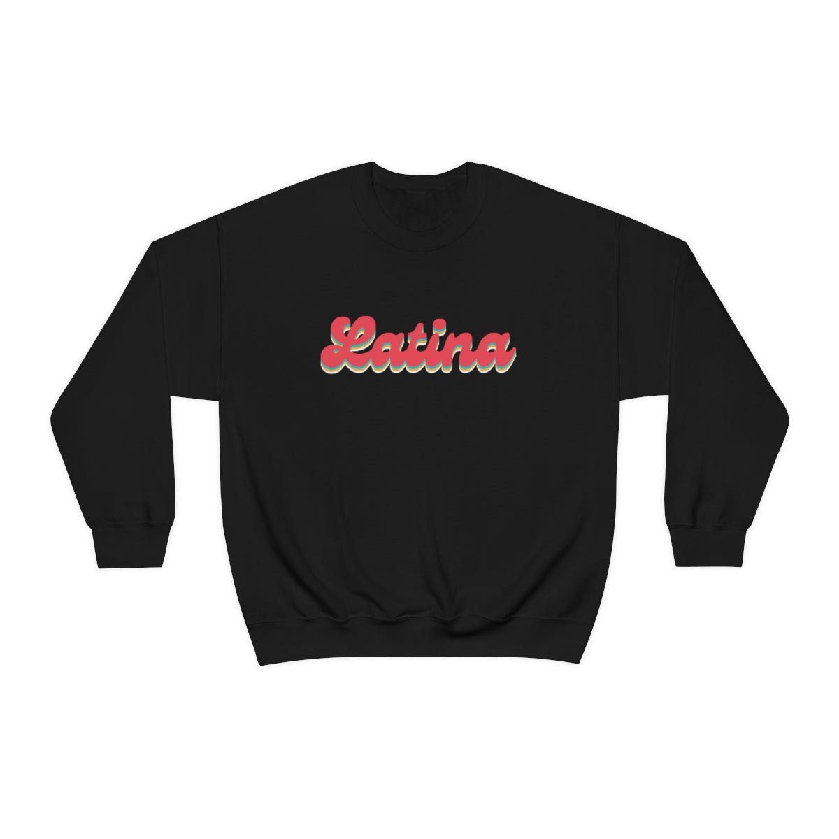 Latina Retro Crewneck Sweatshirt, Latina Shirts, Latina Sweatshirts, Hispanic Women, Latina Women, Snazzy Latina Top
