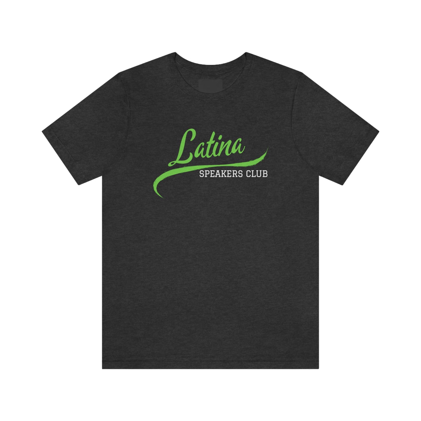 Latina Speakers Club T shirt with Retro Baseball font - Show your Latina Pride and Public Speaking Skills!