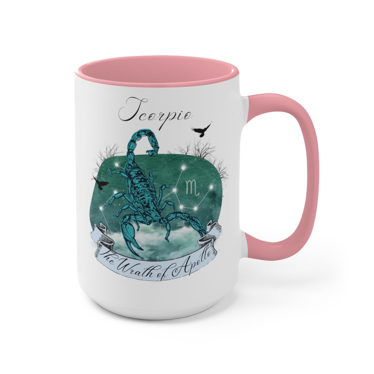 Scorpio Zodiac The Wrath of Apollo Two-Tone Coffee Mugs, 15oz