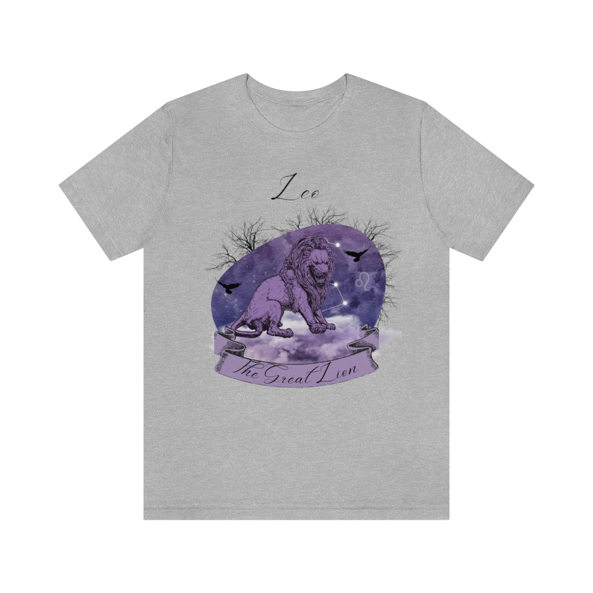 Leo The Great Lion Zodiac Sign Astrology T Shirt | Unisex Jersey Short Sleeve Tee