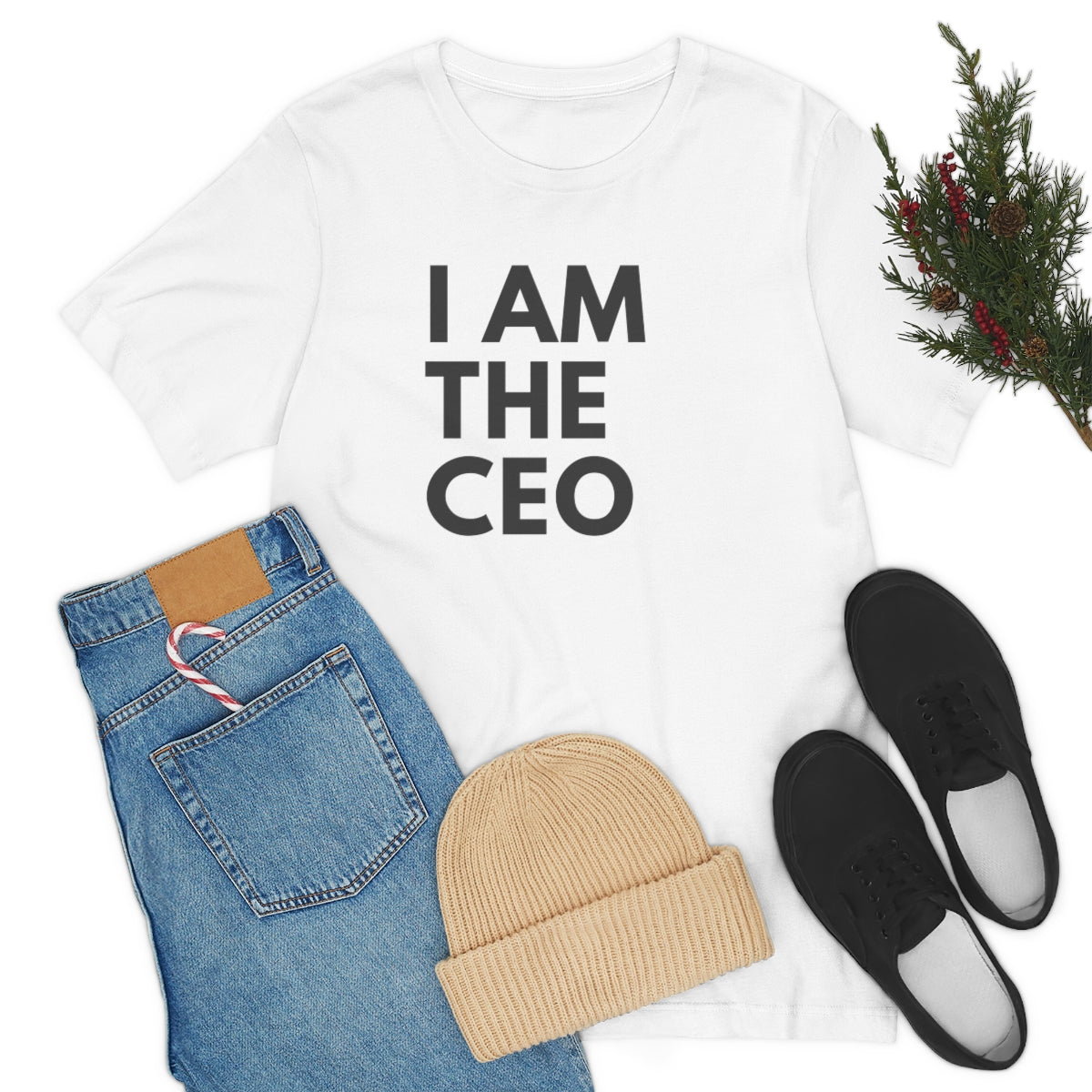 I AM THE CEO Type Tee | Inspiration Tee | Entrepreneur | Business Owner | Motivation | Unisex Jersey Short Sleeve