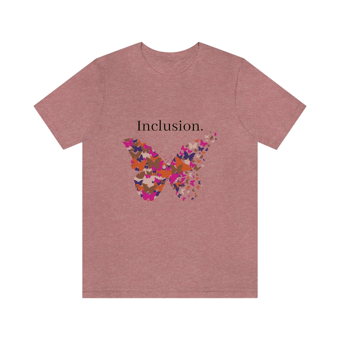 Inclusion Shirt Butterflies Purple, Diversity Inclusion Tshirts, DEIB Statement Tees, Inclusion is an Act Tees
