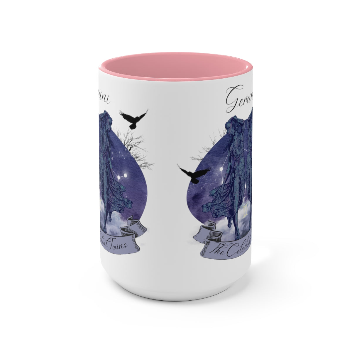 Gemini Zodiac The Celestial Twins Two-Tone Coffee Mugs, 15oz