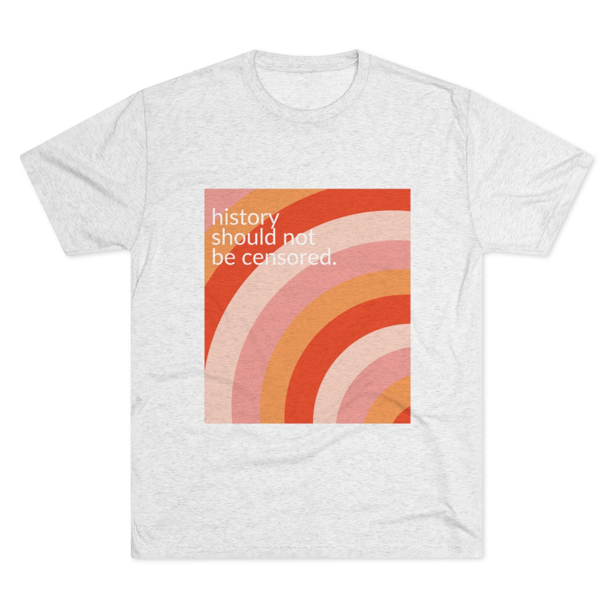 History should not be censored Unisex Soft Tri-Blend Crew Tee | Truth in History Shirts