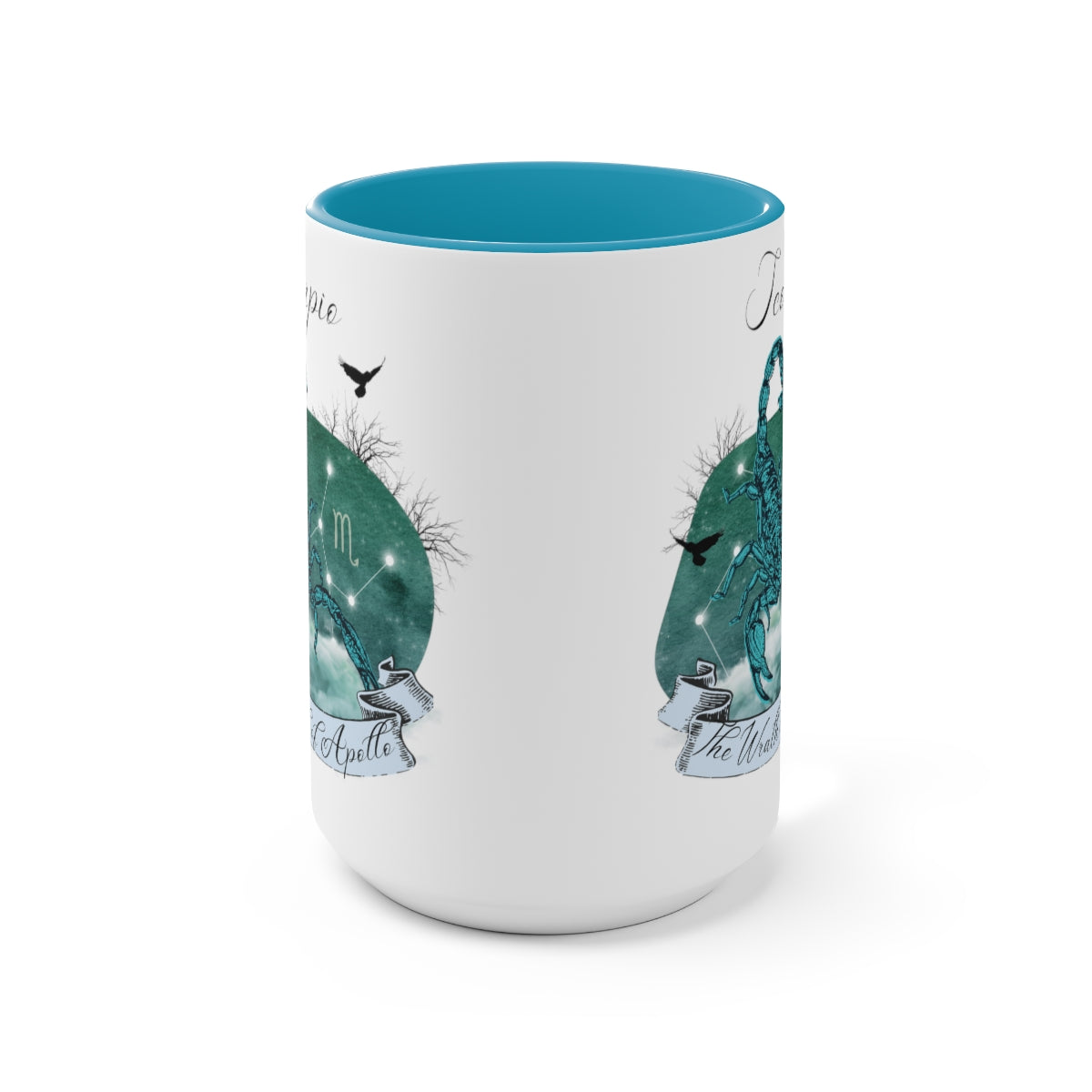 Scorpio Zodiac The Wrath of Apollo Two-Tone Coffee Mugs, 15oz
