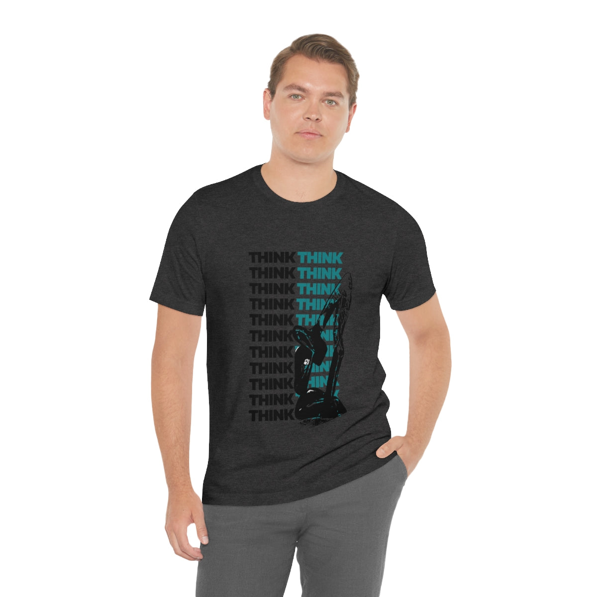 Think T Shirt, T Shirt for Introverts, Thinker Man Shirt, In Deep Thought Tees, Knowledge Seeker, Fun Tees, Introvert Tees