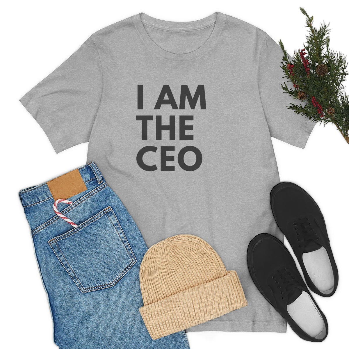 I AM THE CEO Type Tee | Inspiration Tee | Entrepreneur | Business Owner | Motivation | Unisex Jersey Short Sleeve