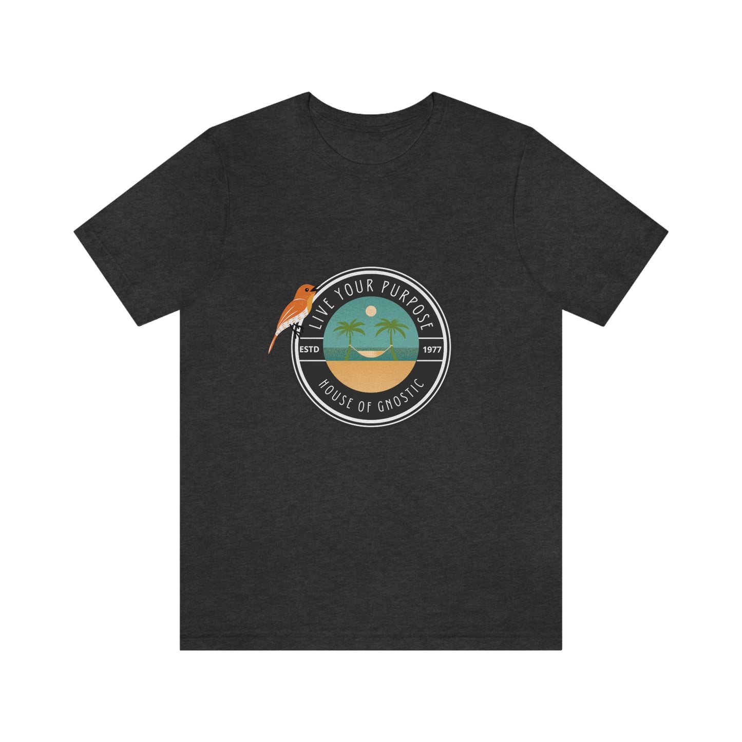 Live Your Purpose Bird Beach Graphic Statement Crewneck House of Gnosic T Shirt Statement Tees