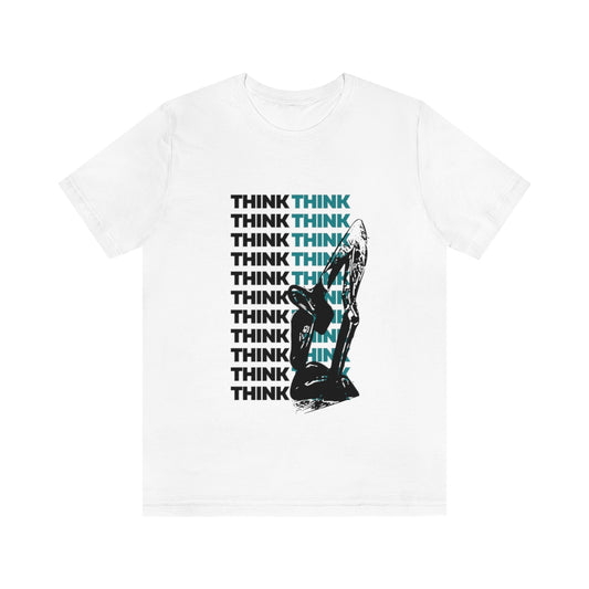 Think T Shirt, T Shirt for Introverts, Thinker Man Shirt, In Deep Thought Tees, Knowledge Seeker, Fun Tees, Introvert Tees