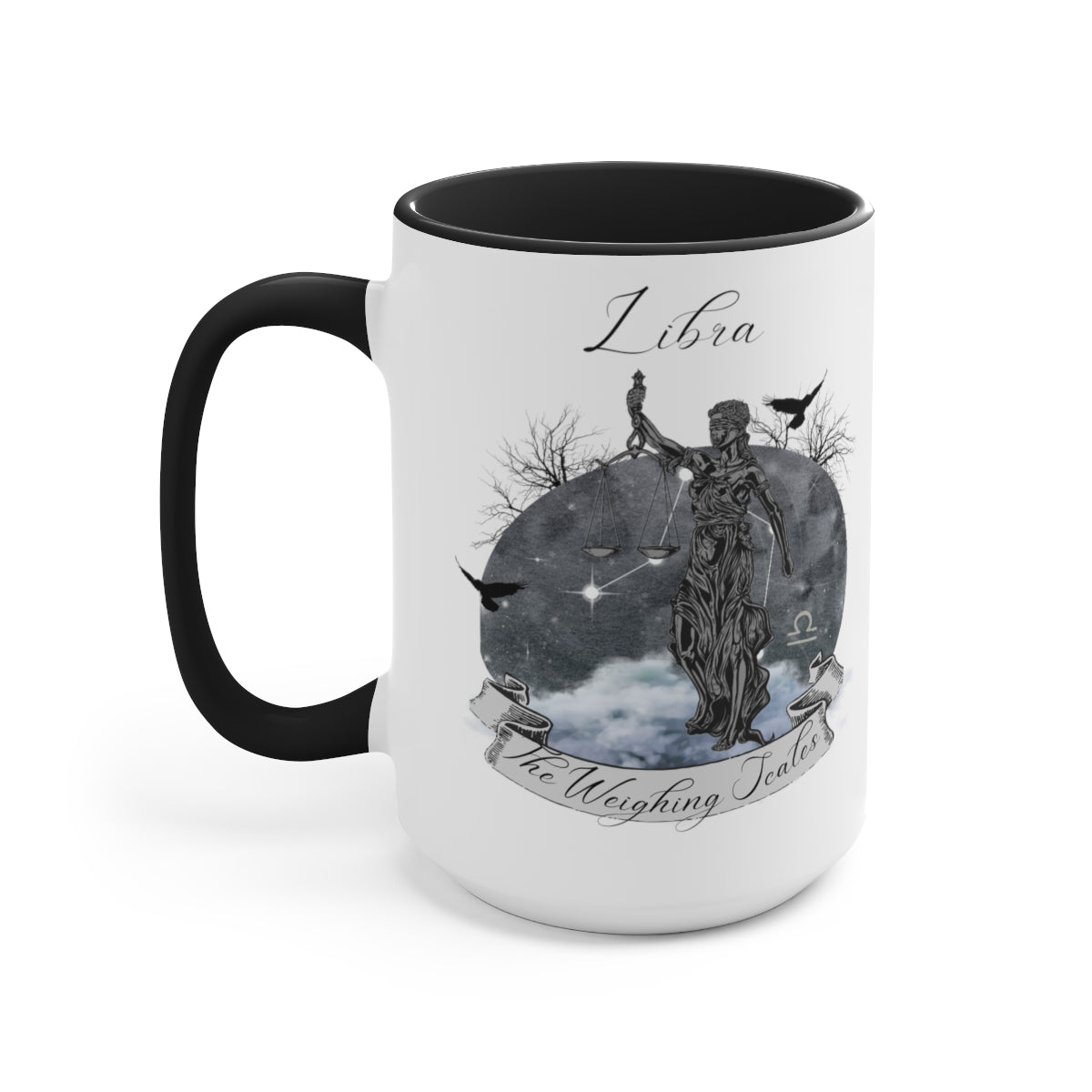 Libra Zodiac Two-Tone Coffee Mugs, 15oz