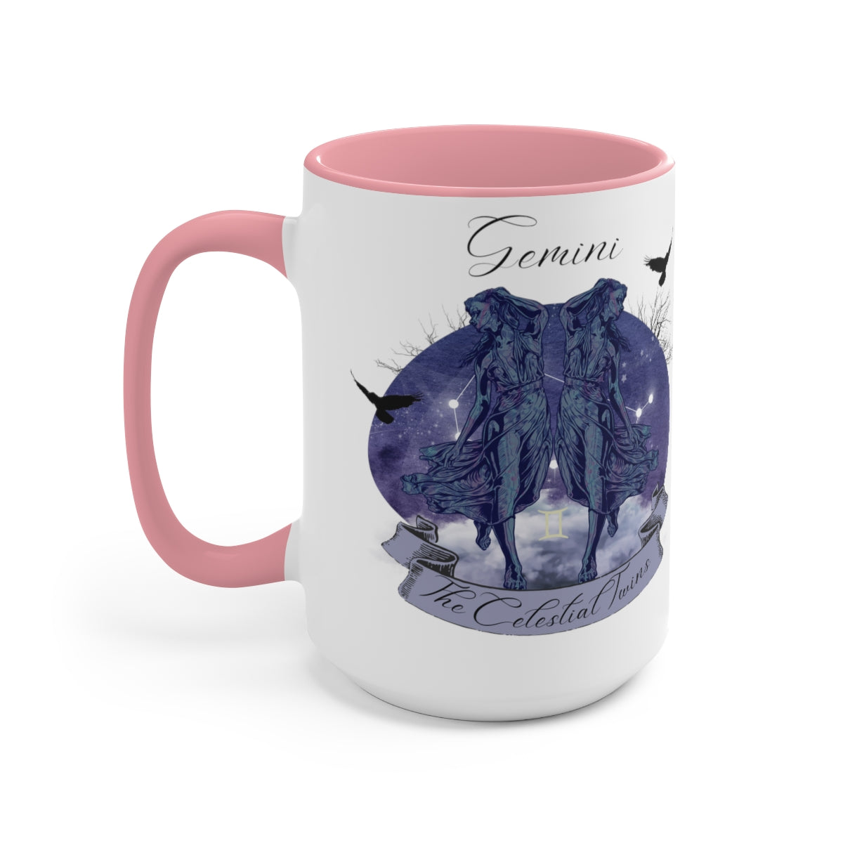 Gemini Zodiac The Celestial Twins Two-Tone Coffee Mugs, 15oz