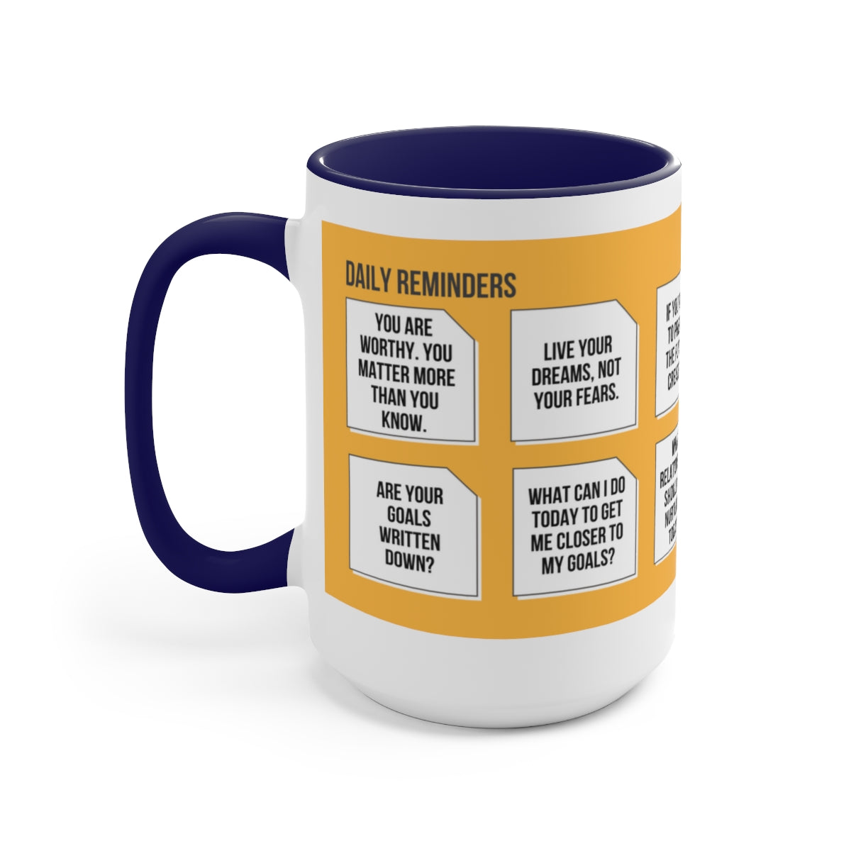 Daily Reminders Coffee Mug | Sticky Notes on Mug | Motivational Mug gifts | Best Mugs to Gift