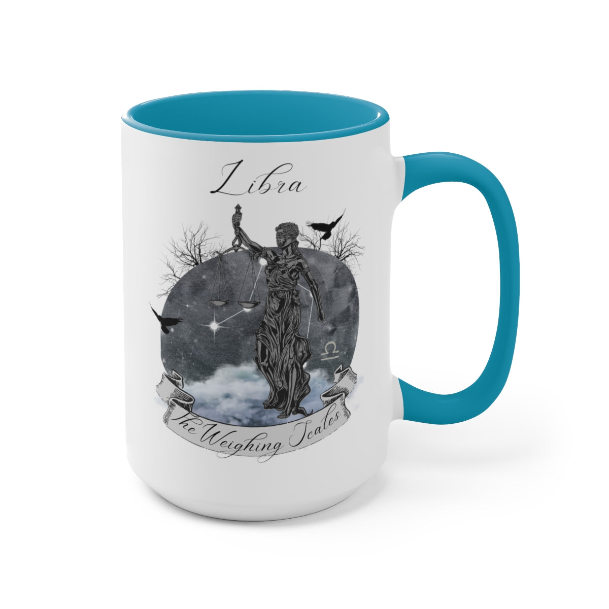 Libra Zodiac Two-Tone Coffee Mugs, 15oz