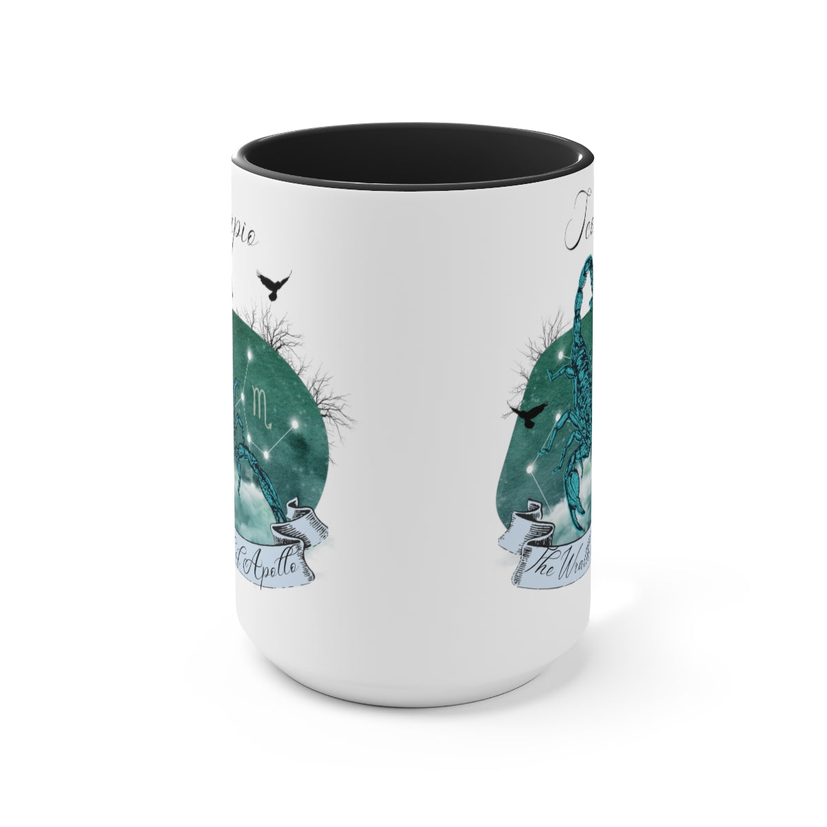 Scorpio Zodiac The Wrath of Apollo Two-Tone Coffee Mugs, 15oz