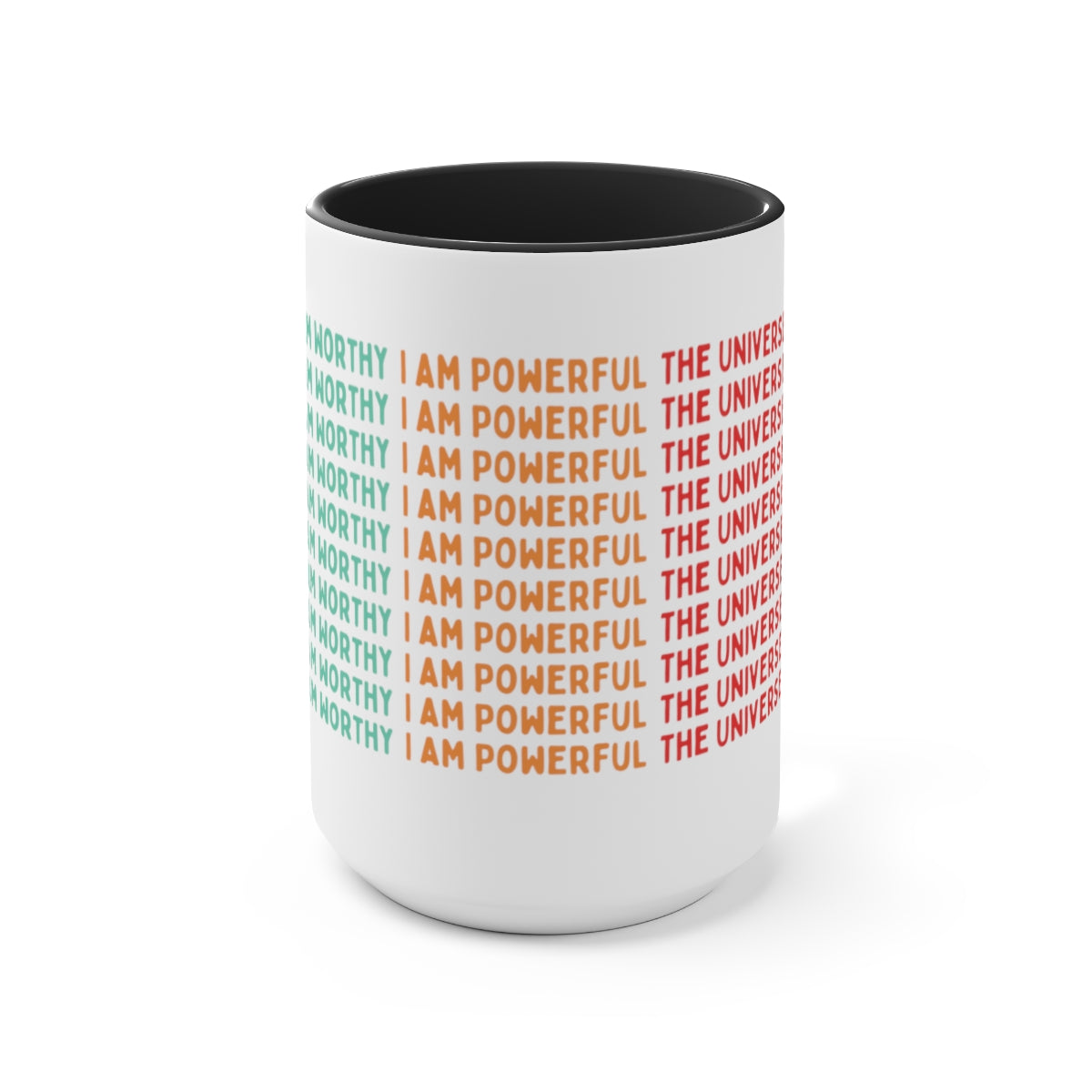 I Am Worthy Coffee Mug | Colorful Self Worth Coffee Cups | The Universe has got my back Motivational Mug gifts | Best Mugs to Gift