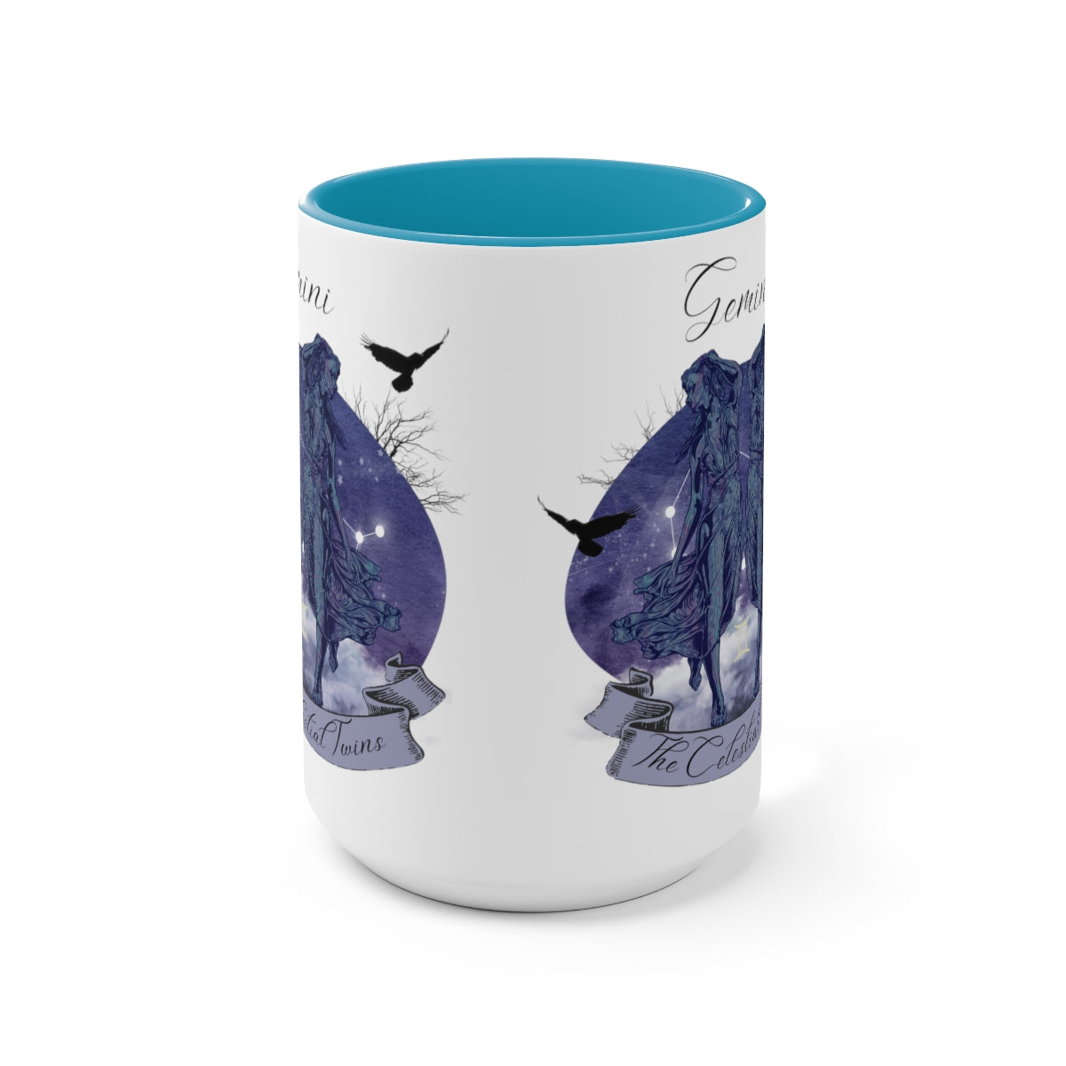 Gemini Zodiac The Celestial Twins Two-Tone Coffee Mugs, 15oz