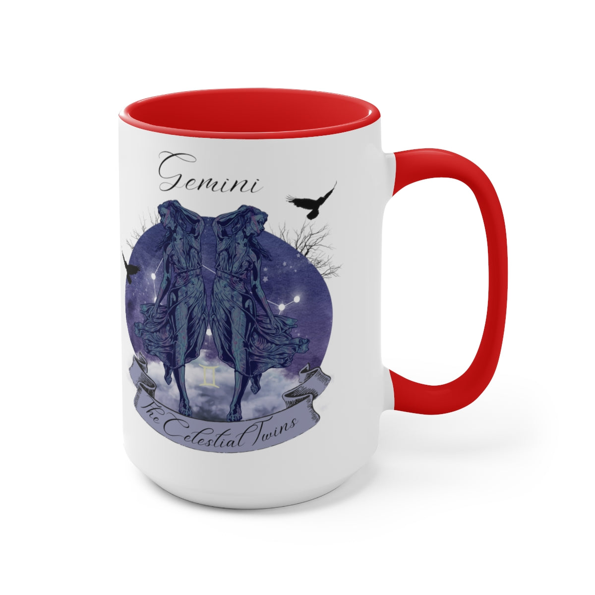 Gemini Zodiac The Celestial Twins Two-Tone Coffee Mugs, 15oz