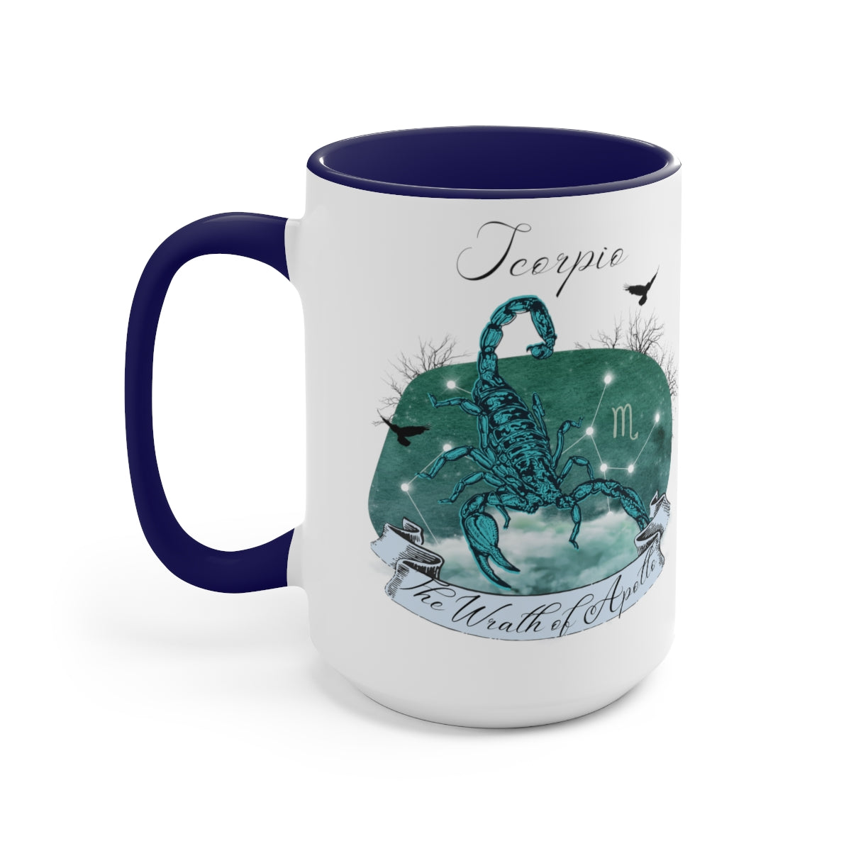 Scorpio Zodiac The Wrath of Apollo Two-Tone Coffee Mugs, 15oz