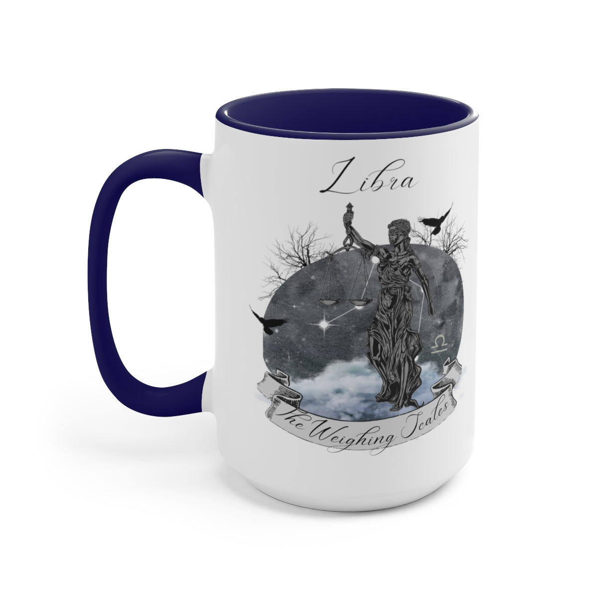 Libra Zodiac Two-Tone Coffee Mugs, 15oz