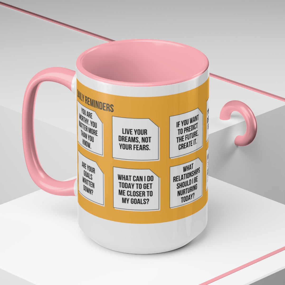 Daily Reminders Coffee Mug | Sticky Notes on Mug | Motivational Mug gifts | Best Mugs to Gift