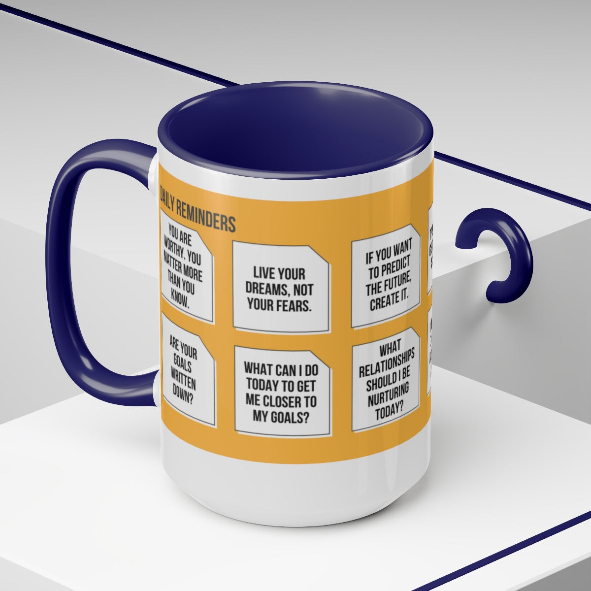 Daily Reminders Coffee Mug | Sticky Notes on Mug | Motivational Mug gifts | Best Mugs to Gift