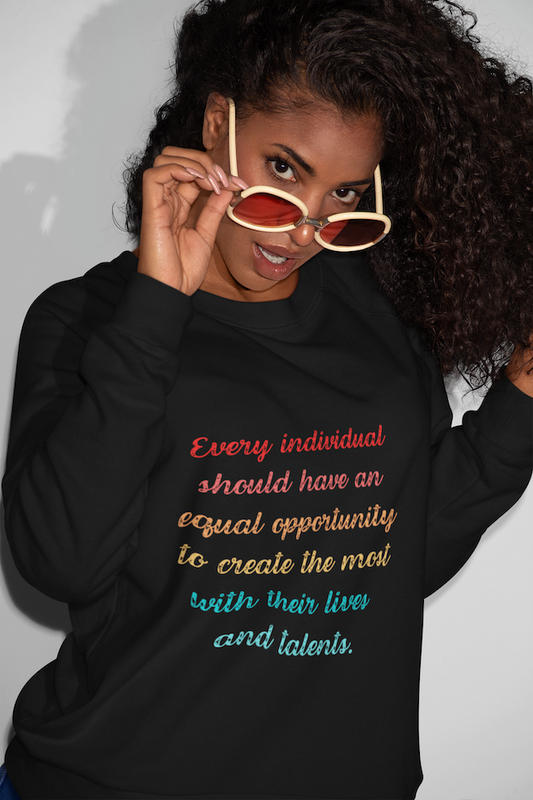 Equality Long Sleeve Shirt for HR professionals, speakers, consultants. Diversity, Equity, Inclusion and Belonging.