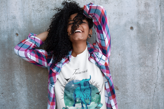 Taurus The Wandering Bull Zodiac Sign Astrology T Shirt | Unisex Jersey Short Sleeve Tee