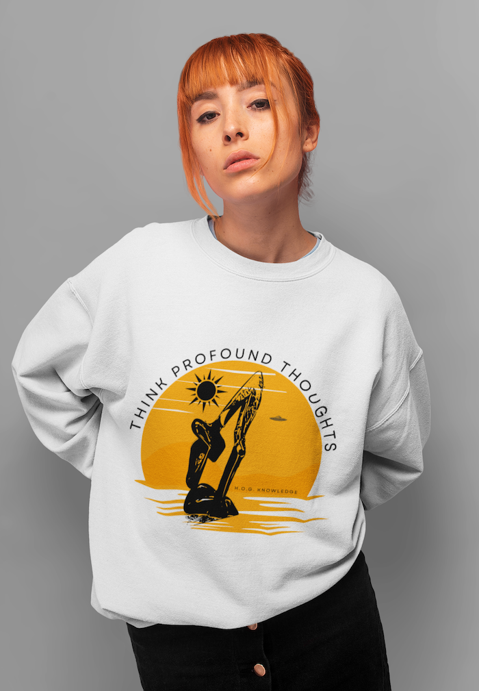 Profound Thinker T Shirts, Think Profound Thoughts Shirts, Knowledge Tees, Crewneck Sweatshirt