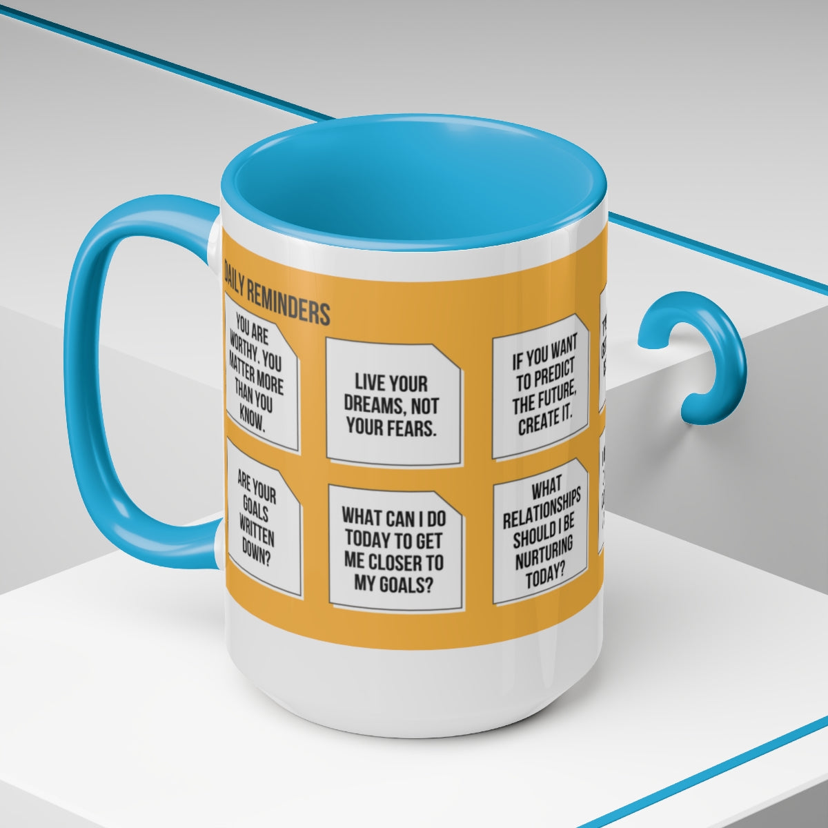 Daily Reminders Coffee Mug | Sticky Notes on Mug | Motivational Mug gifts | Best Mugs to Gift