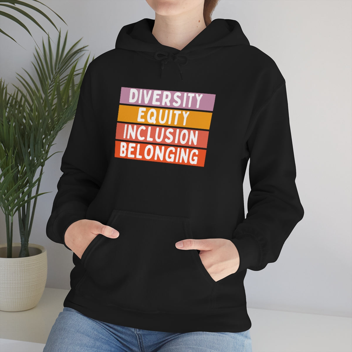 Womens Diversity Sweatshirt, Equity Inclusion White Graphic Hooded Sweatshirt, Belonging Hoodies, Equality Equity Matters