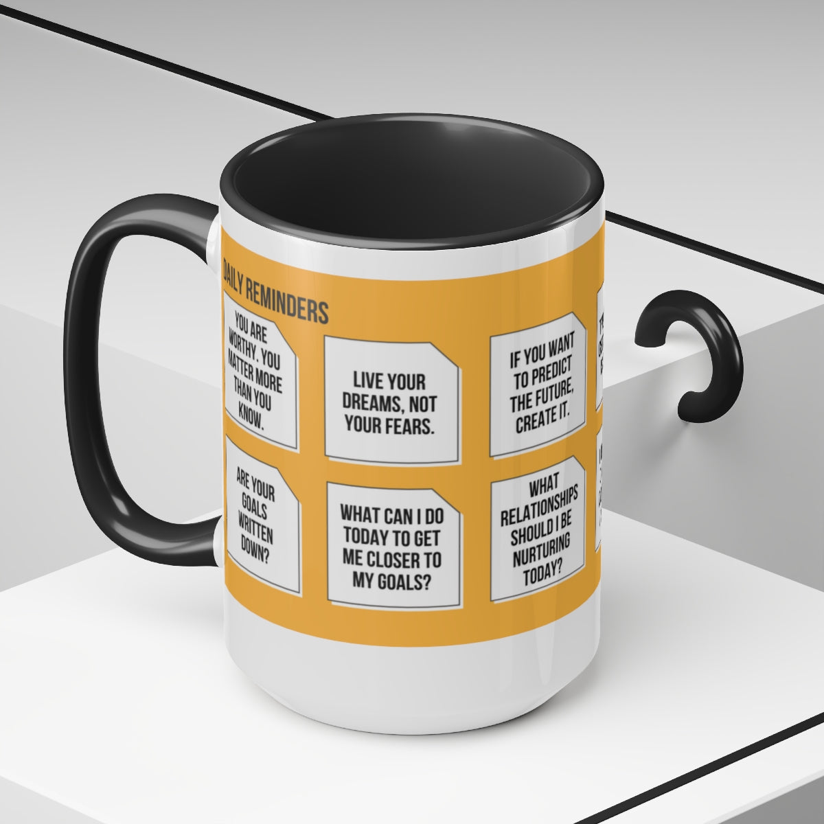 Daily Reminders Coffee Mug | Sticky Notes on Mug | Motivational Mug gifts | Best Mugs to Gift