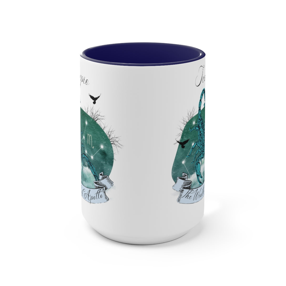 Scorpio Zodiac The Wrath of Apollo Two-Tone Coffee Mugs, 15oz