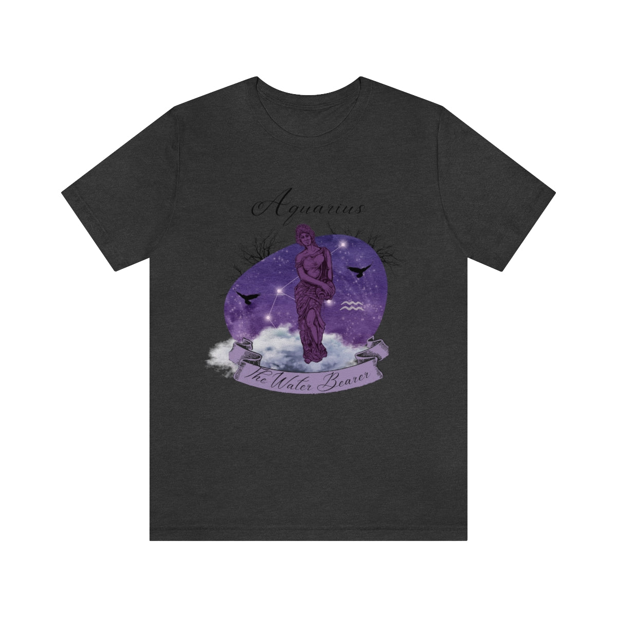 Zodiac Aquarius The Water Bearer Astrology T Shirt | Unisex Jersey Short Sleeve Tee