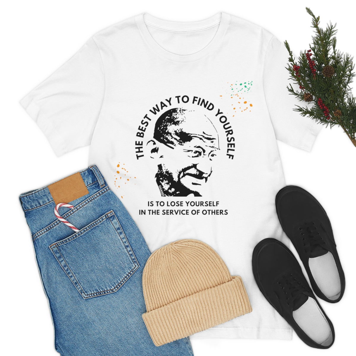 Ghandi T shirts, Best Way To Find Yourself Quote Ghandi Shirts, Statement Tees, Serve Others Shirts