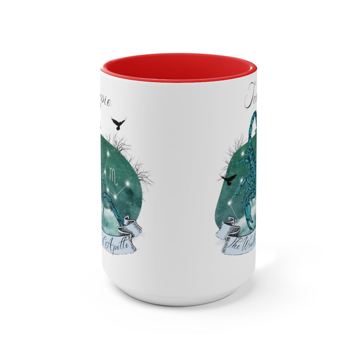 Scorpio Zodiac The Wrath of Apollo Two-Tone Coffee Mugs, 15oz
