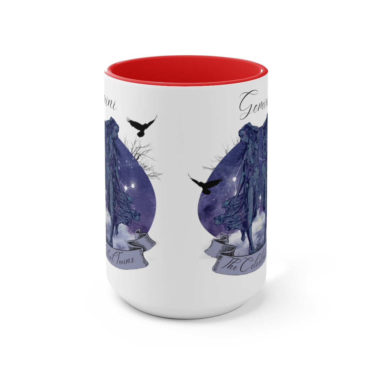 Gemini Zodiac The Celestial Twins Two-Tone Coffee Mugs, 15oz