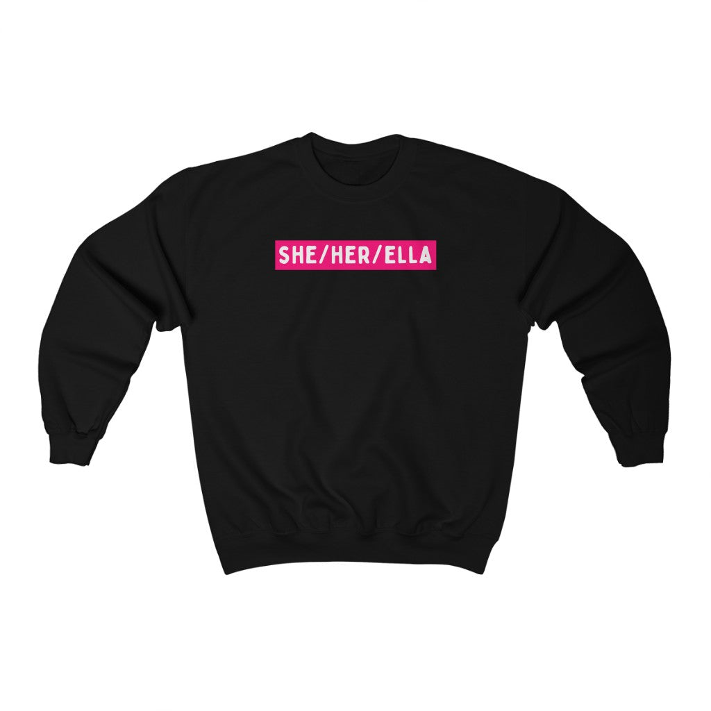 She Her Ella Latina Latinx Unisex Heavy Blend™ Crewneck Sweatshirt