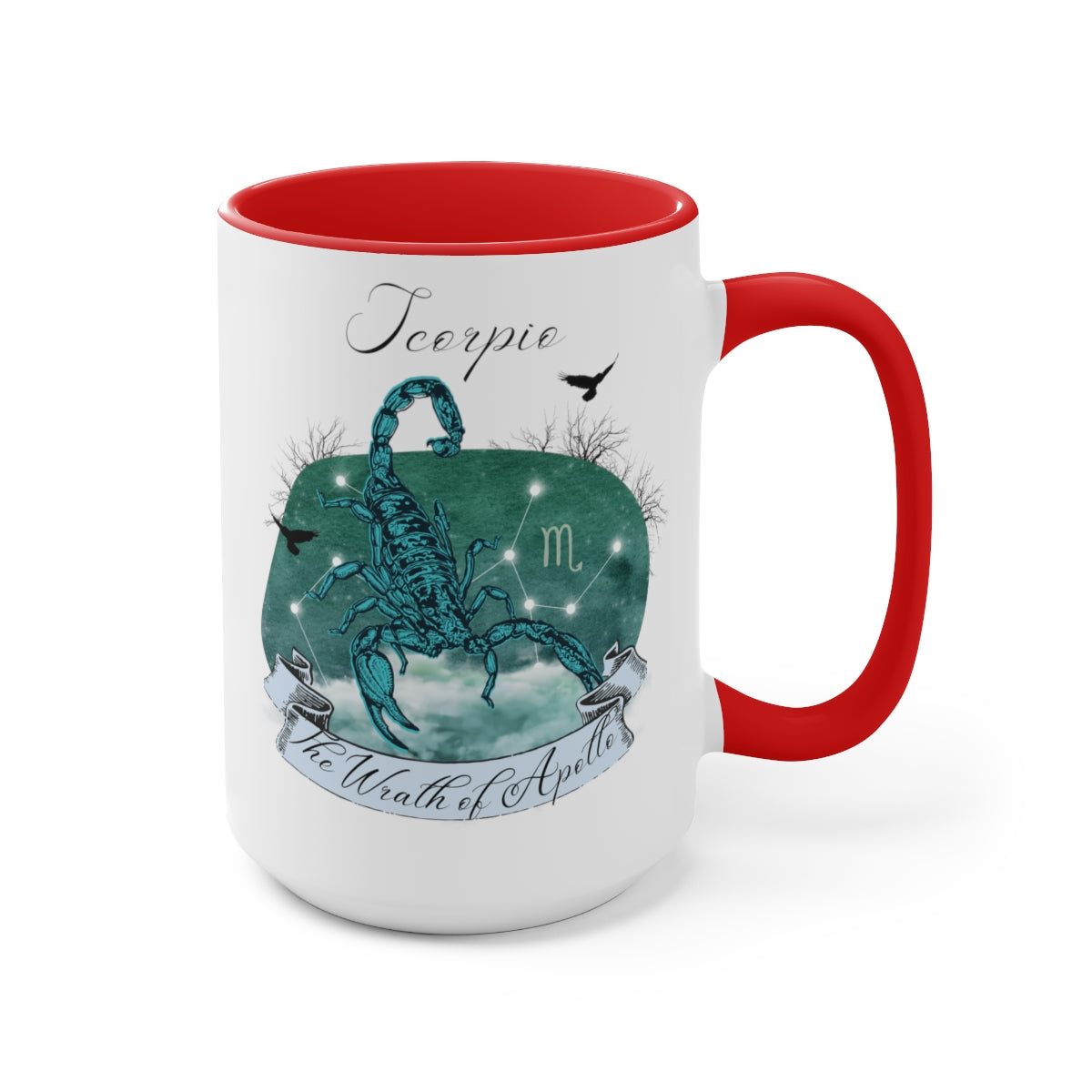 Scorpio Zodiac The Wrath of Apollo Two-Tone Coffee Mugs, 15oz
