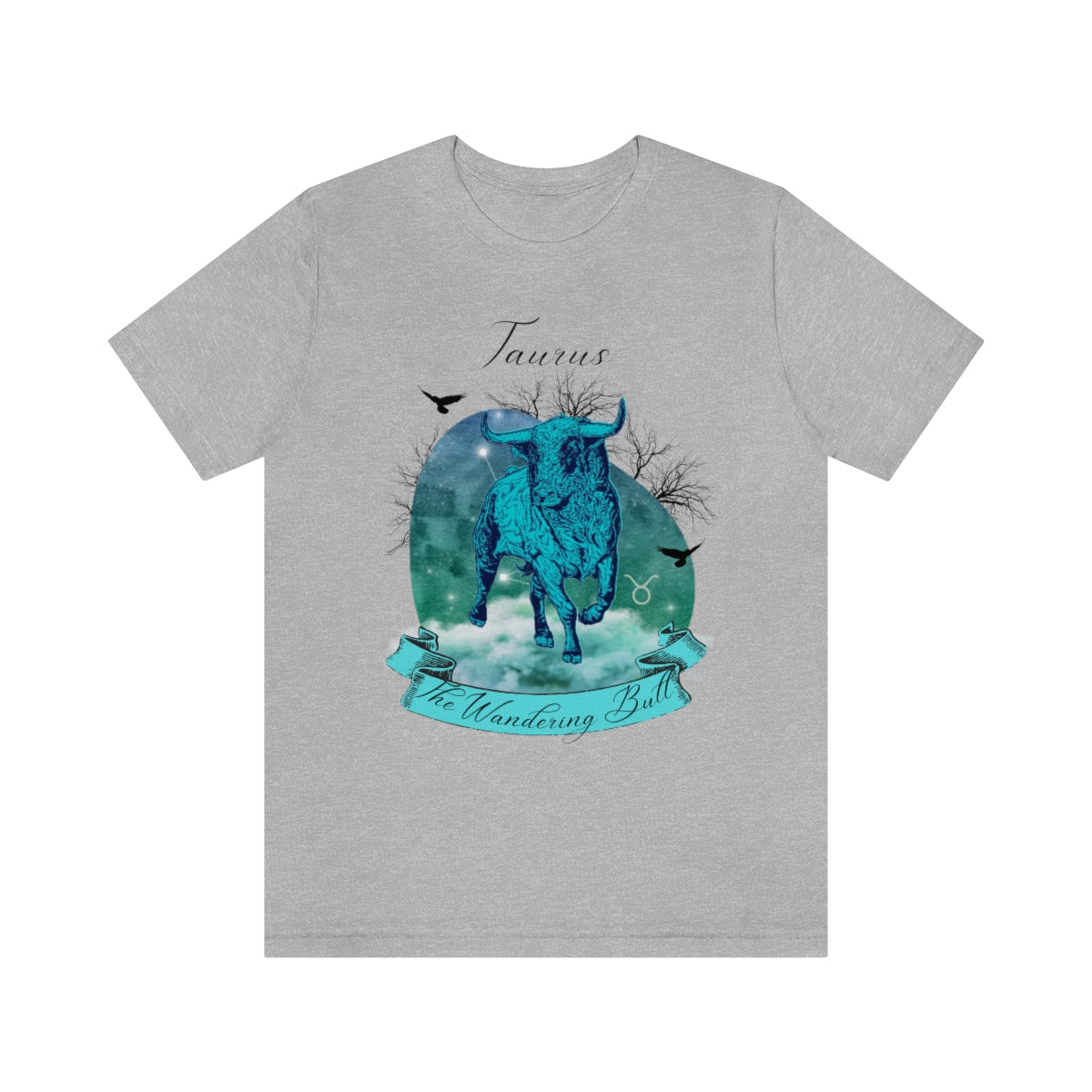 Taurus The Wandering Bull Zodiac Sign Astrology T Shirt | Unisex Jersey Short Sleeve Tee