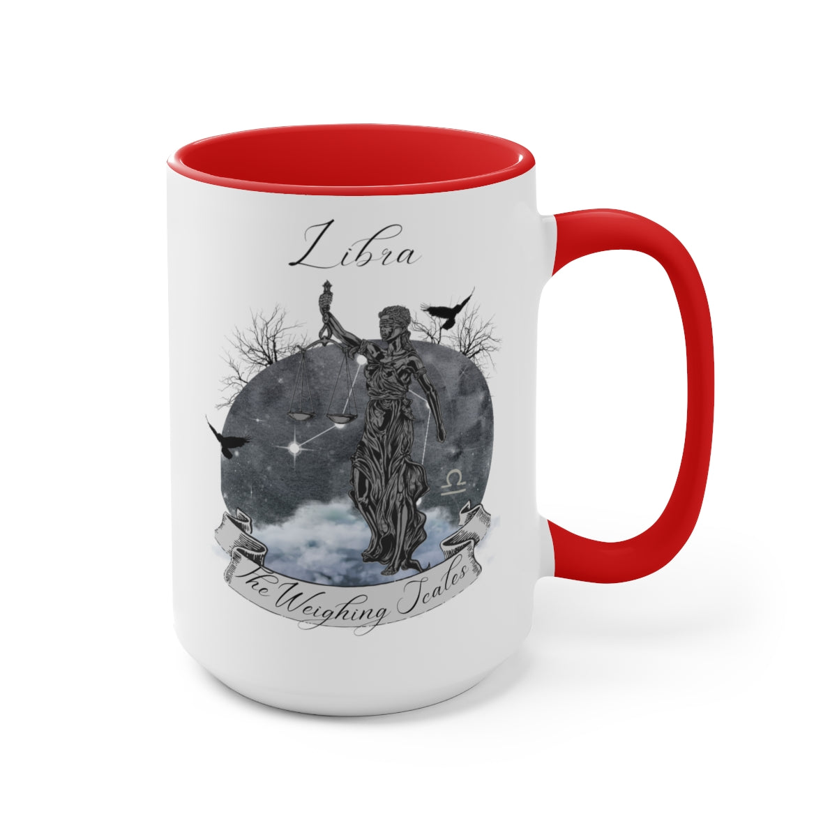 Libra Zodiac Two-Tone Coffee Mugs, 15oz