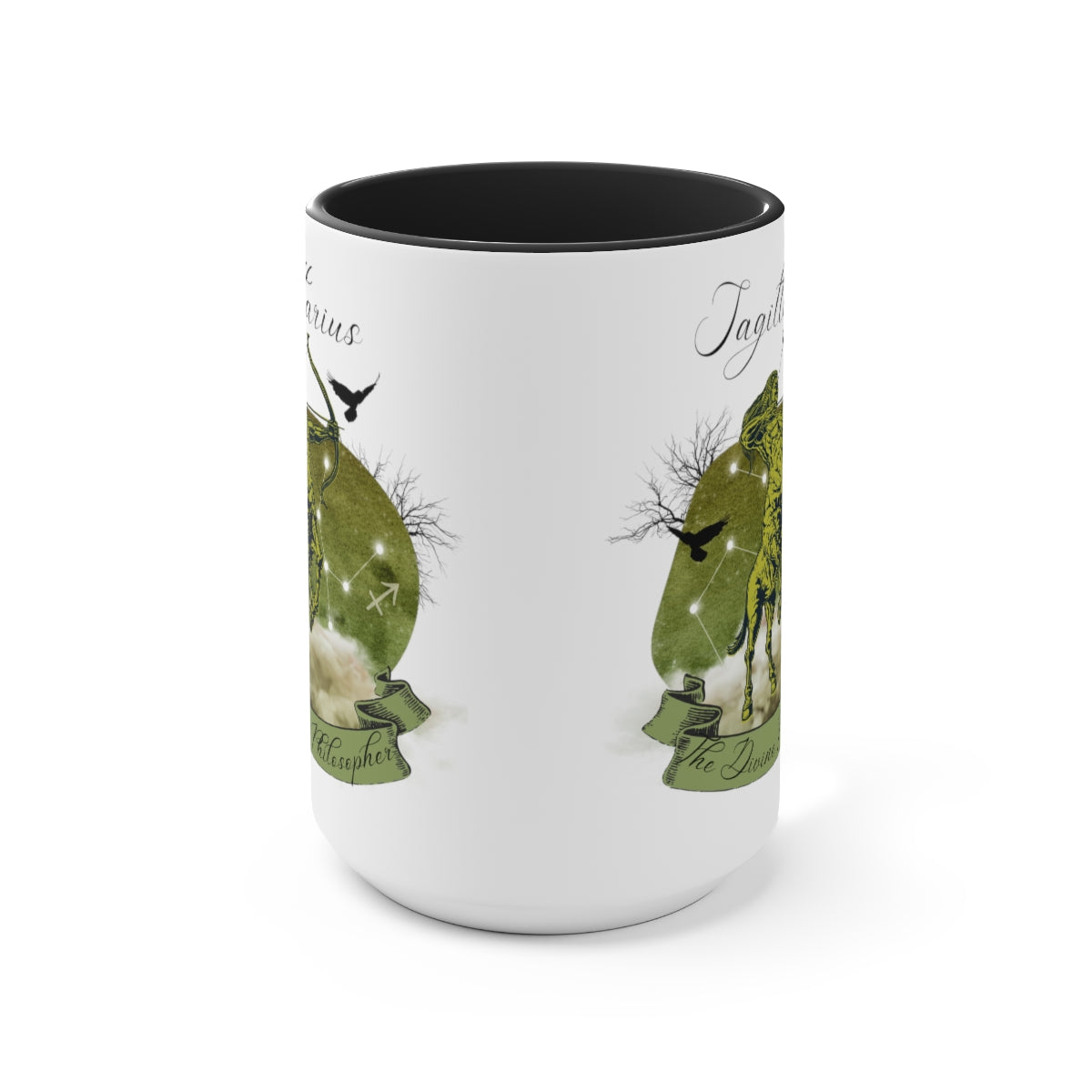 Sagittarius Zodiac Sign Two-Tone Coffee Mugs, 15oz