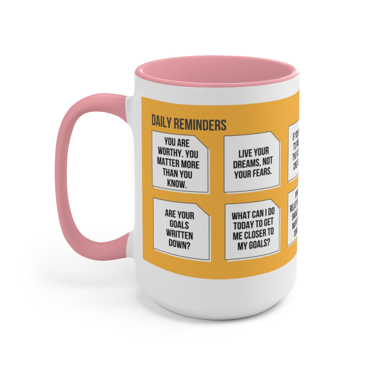 Daily Reminders Coffee Mug | Sticky Notes on Mug | Motivational Mug gifts | Best Mugs to Gift