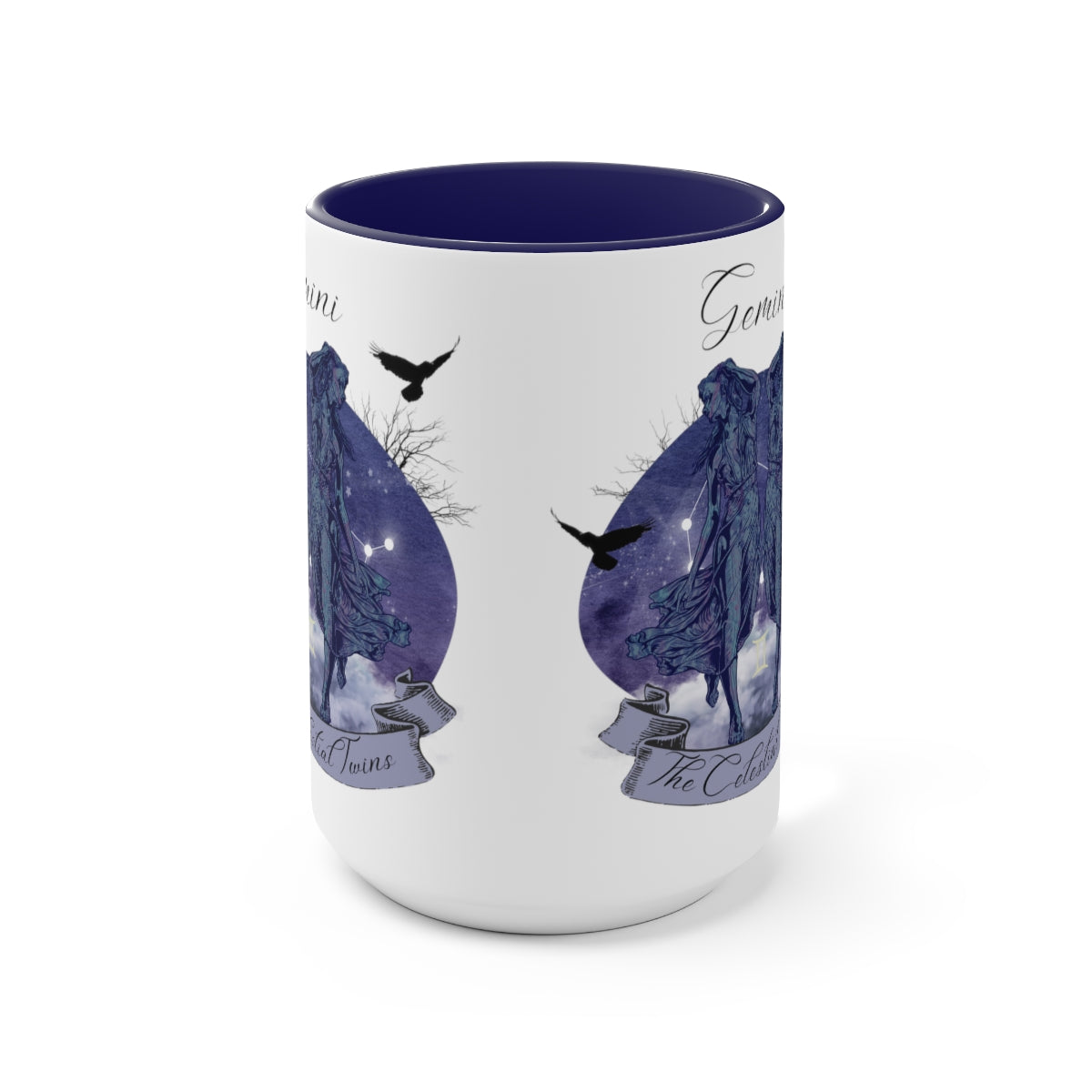 Gemini Zodiac The Celestial Twins Two-Tone Coffee Mugs, 15oz