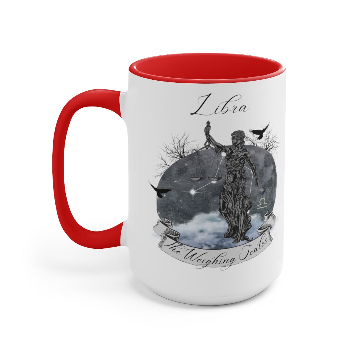 Libra Zodiac Two-Tone Coffee Mugs, 15oz