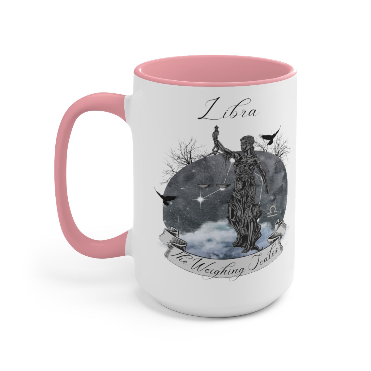 Libra Zodiac Two-Tone Coffee Mugs, 15oz