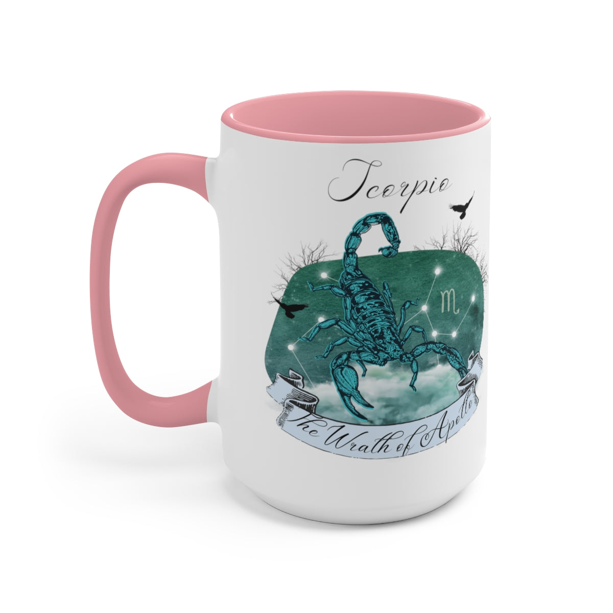 Scorpio Zodiac The Wrath of Apollo Two-Tone Coffee Mugs, 15oz