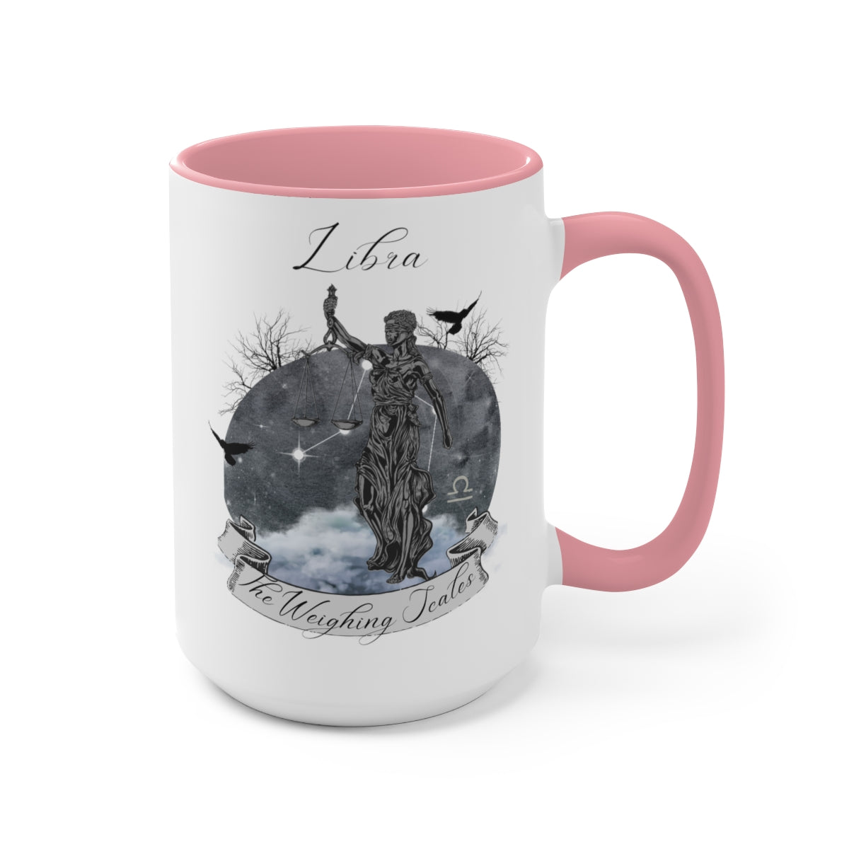 Libra Zodiac Two-Tone Coffee Mugs, 15oz