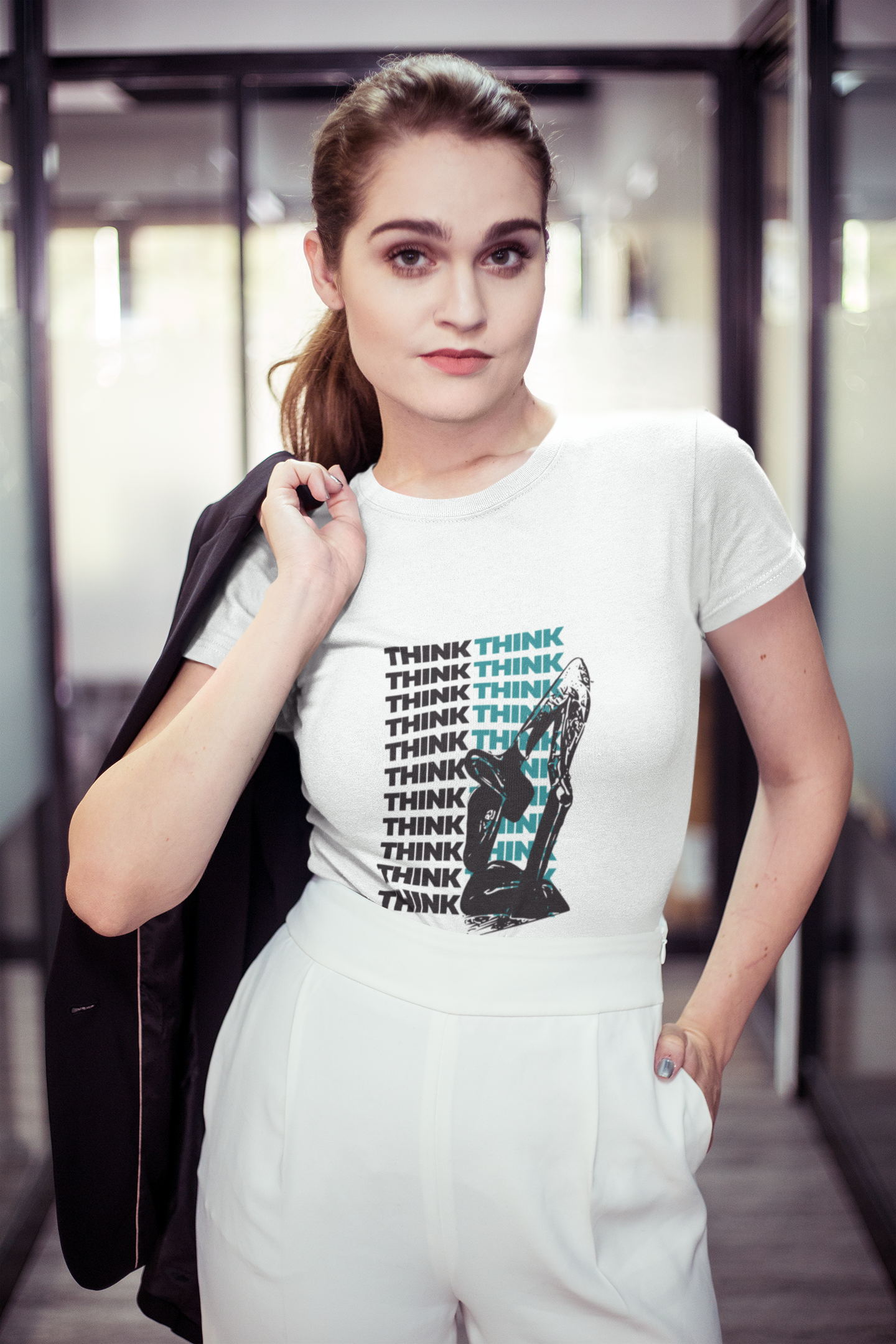 Think T Shirt, T Shirt for Introverts, Thinker Man Shirt, In Deep Thought Tees, Knowledge Seeker, Fun Tees, Introvert Tees